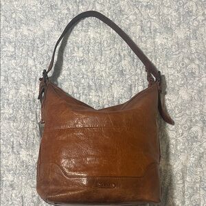 Frye Tan Leather Hobo Bag
